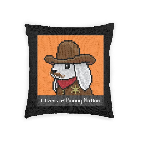 Citizens of Bunny Nation NFT #17 Artwork Woven Pillows
