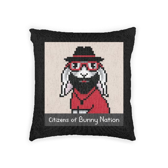 Citizens of Bunny Nation NFT #20 Artwork Woven Pillows