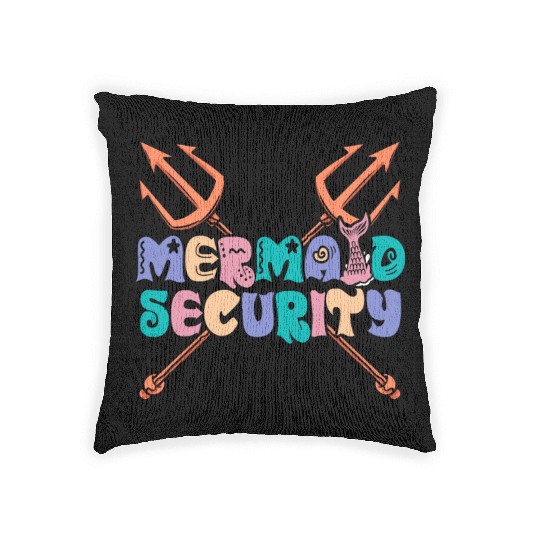 Mermaid Security Spear Decorations Fantasy Mermaid Woven Pillows