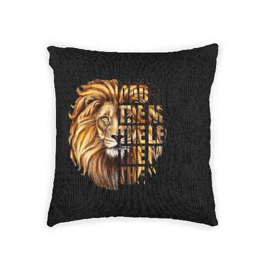 The Man the Legend Lion Woven Pillows