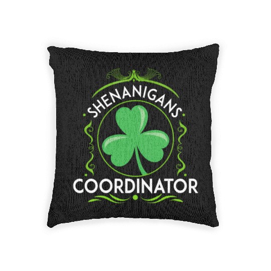 Shenanigans Coordinator Teachers St Patric Day Woven Pillows