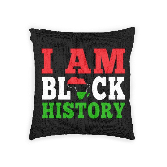 I Am Black History Juneteenth Woven Pillows