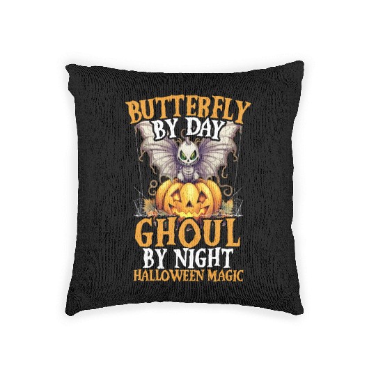 Butterfly Halloween Trick Or Treat Insect Lover Woven Pillows