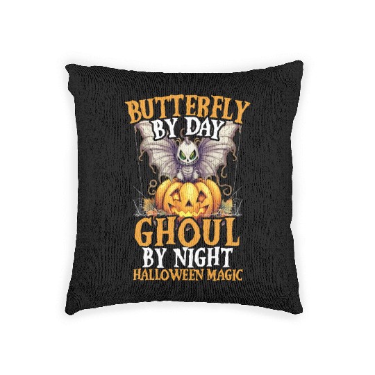 Butterfly Halloween Trick Or Treat Insect Lover Woven Pillows