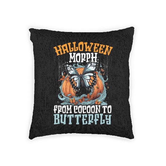 Butterfly Halloween Trick Or Treat Insect Lover Woven Pillows
