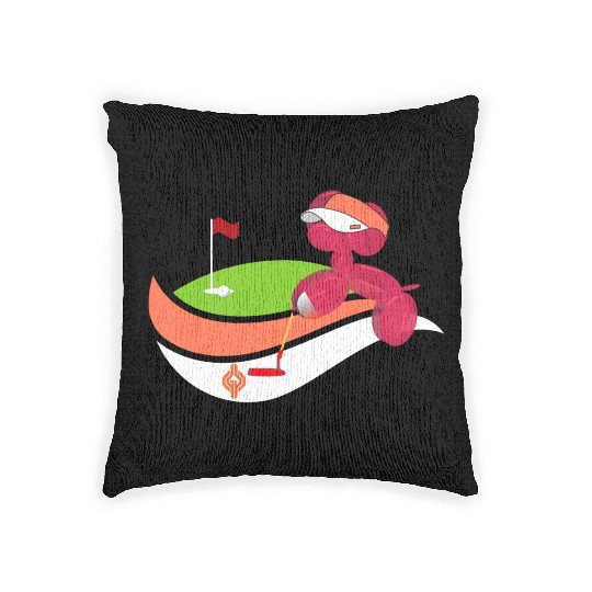 Summer Golf Balloon Dog Woven Pillows