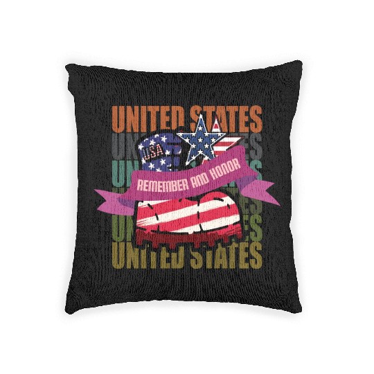 God bless America the land of the free Woven Pillows