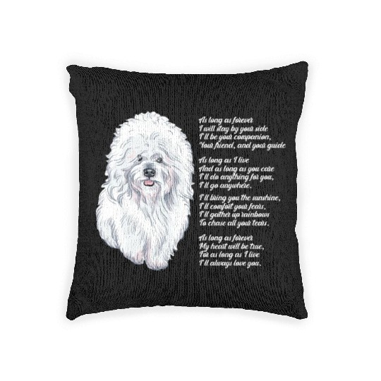 Bichon Frise Woven Pillows