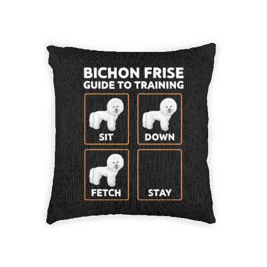 Bichon Frise Guide To Training Woven Pillows
