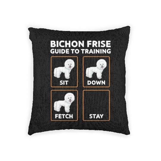 Bichon Frise Guide To Training Woven Pillows