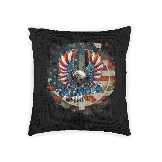 4th july Eagle Woven Pillows