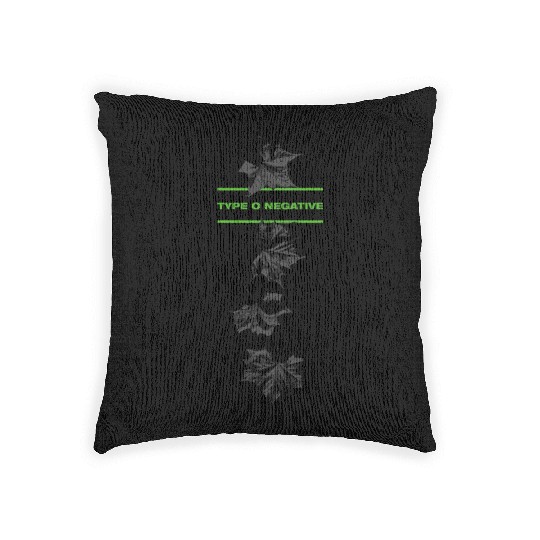 Type O Negative Leaves Double Sided Black Woven Pillows