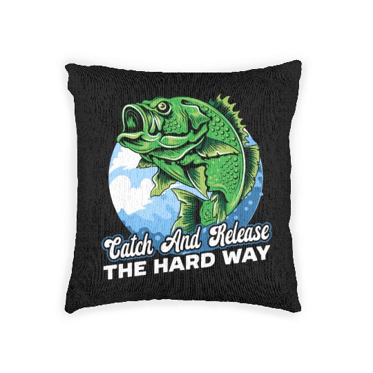 Hand Fishing Fisherman Noodling Lover Fisher Fish Woven Pillows