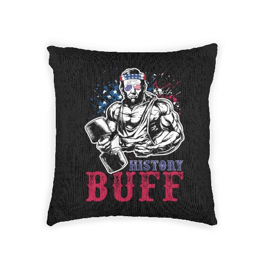 History Buff Independence Day Lincoln Patriot USA Woven Pillows
