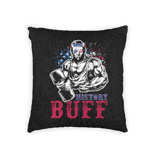 History Buff Independence Day Lincoln Patriot USA Woven Pillows