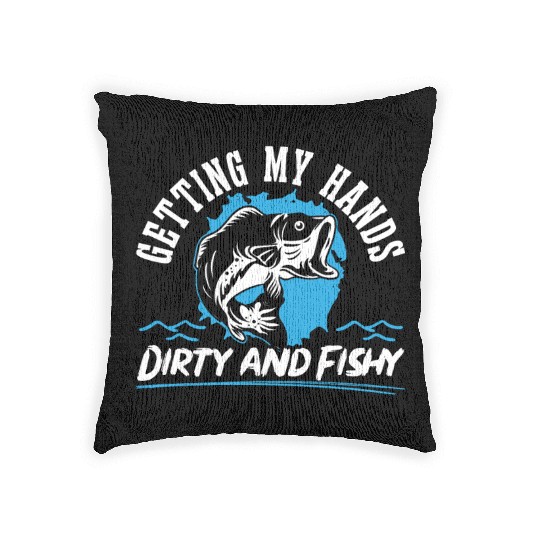 Hand Fishing Fisherman Noodling Lover Fisher Fish Woven Pillows