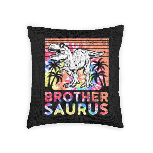 Brothersaurus T Rex Dinosaur Big Brother Woven Pillows