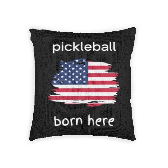 Pickleball Born here in the US Woven Pillows