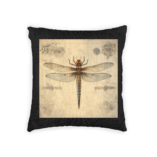 A diagrammatic drawing of a dragonfly Woven Pillows