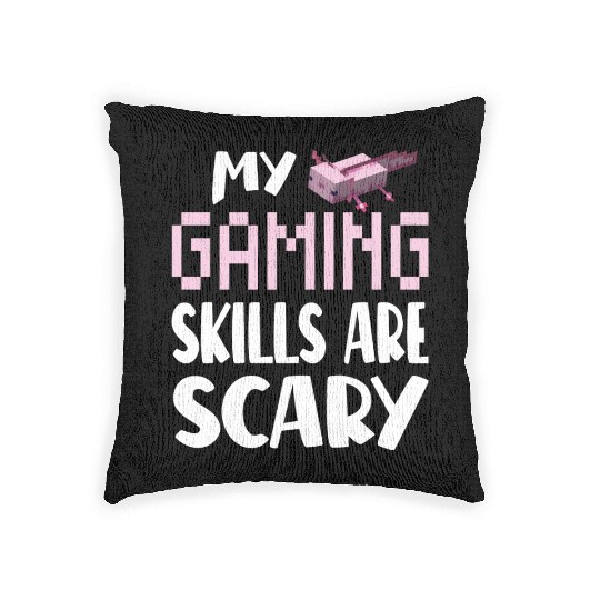 Happy Halloween Funny Axolotl Lover My Gaming Woven Pillows