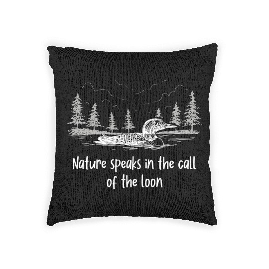 Nature Speaks Loon Bird Watching Loons Woven Pillows