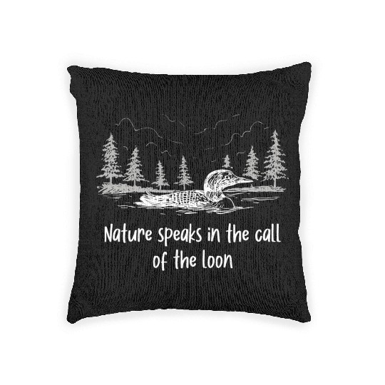 Nature Speaks Loon Bird Watching Loons Woven Pillows