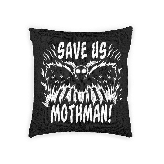 Save Us Mothman Woven Pillows
