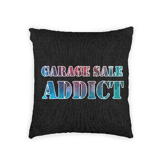 Garage Sale Addict watercolor Woven Pillows