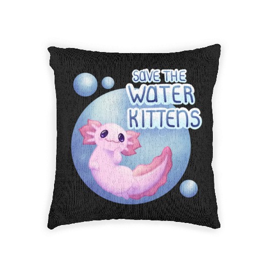 Save the Water Kittens Woven Pillows