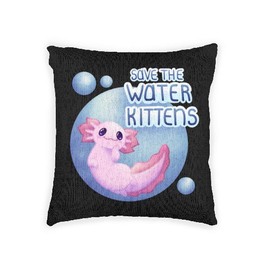Save the Water Kittens Woven Pillows