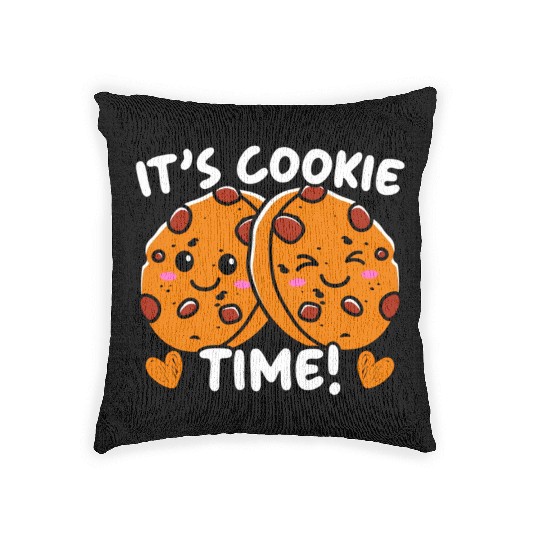 It'S Cookie Time Cookie Dealer Sweet Dessert Baker Woven Pillows