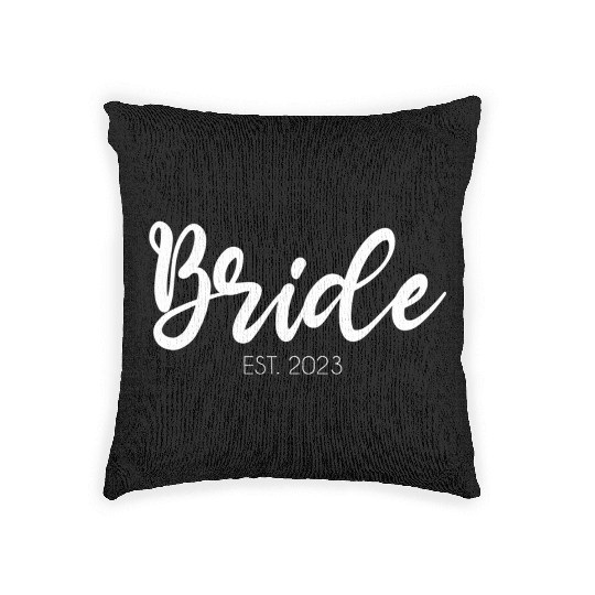 Wedding Bride Est 2023 Bridal Woven Pillows
