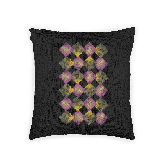 Purple Mosaic Rhombuses. Woven Pillows