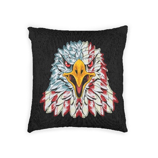 America Eagle Independence Day US Patriot Woven Pillows
