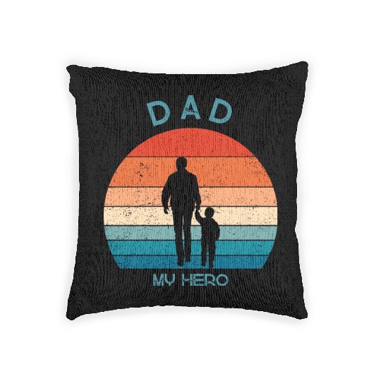 DAD MY HERO - boy Woven Pillows