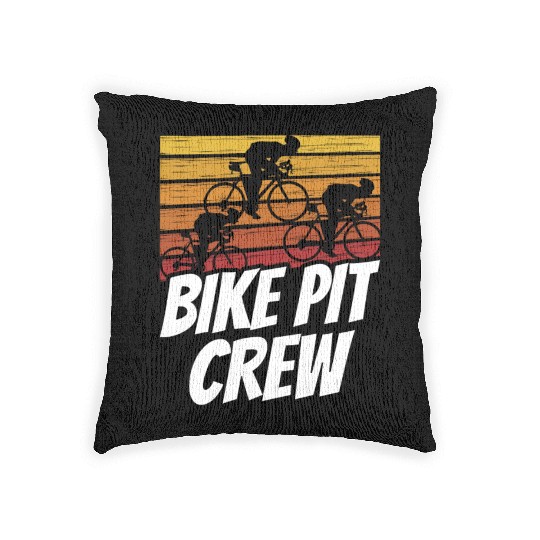 Bike Pit Crew Cycling Bicycle Bike Race Racing Woven Pillows