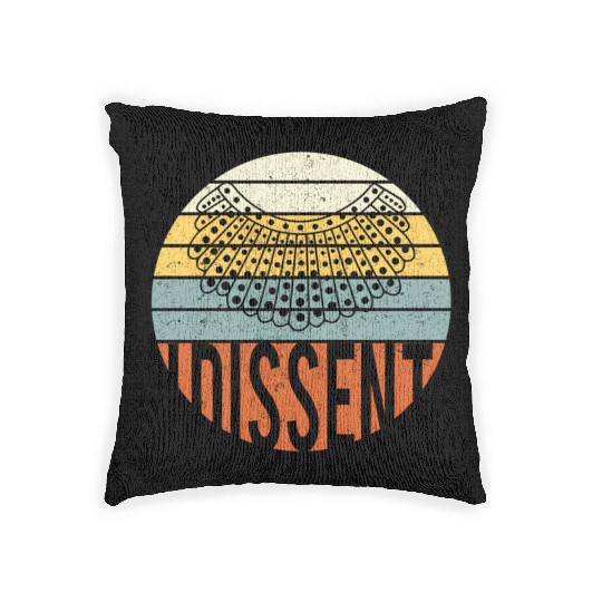I Dissent Quote Woven Pillows