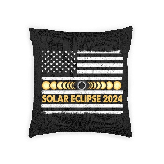 Total Solar Eclipse 2024 Totality Phases Us Woven Pillows