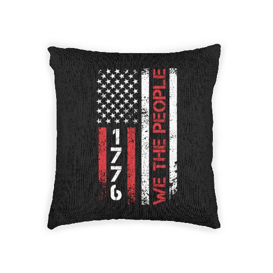 We the people 1776 Independence Day US Patriots Woven Pillows