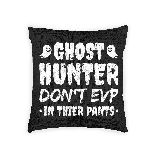 Ghost Hunter Funny Paranormal Researcher Woven Pillows