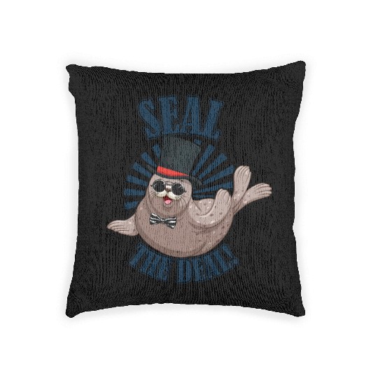 Seal The Day | Funny Motivational Seal Quotes Woven Pillows