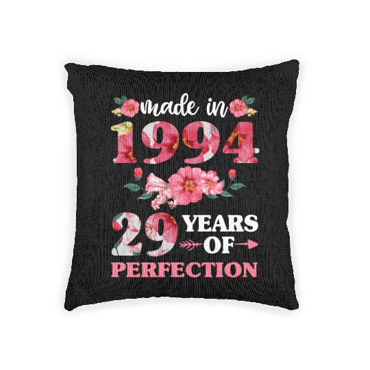 29Th For Floral Made In 1994 Woven Pillows