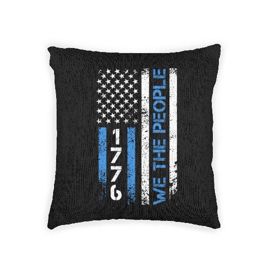 We the people 1776 Independence Day US Patriots Woven Pillows