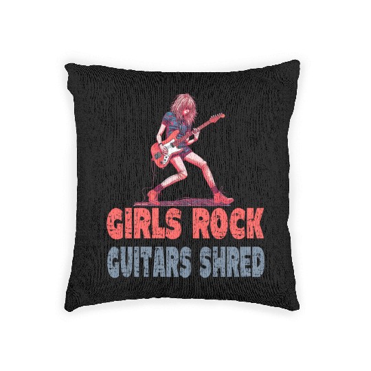 Gilrs Rock Guitar Shrek Woven Pillows