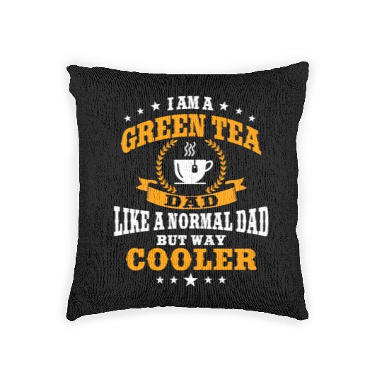 Funny Green Tea Dad Outfit Father's Day Woven Pillows