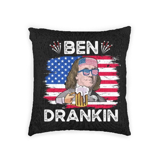 Ben Drankin US President Independence Day Woven Pillows