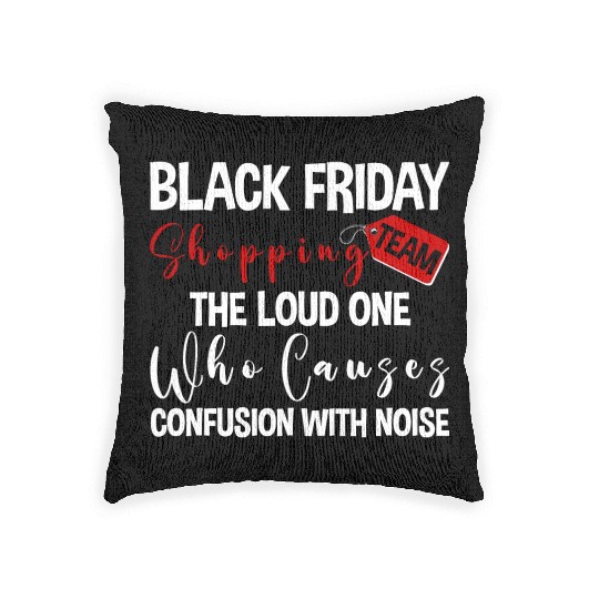 Black Friday Shopping Team 2 Woven Pillows