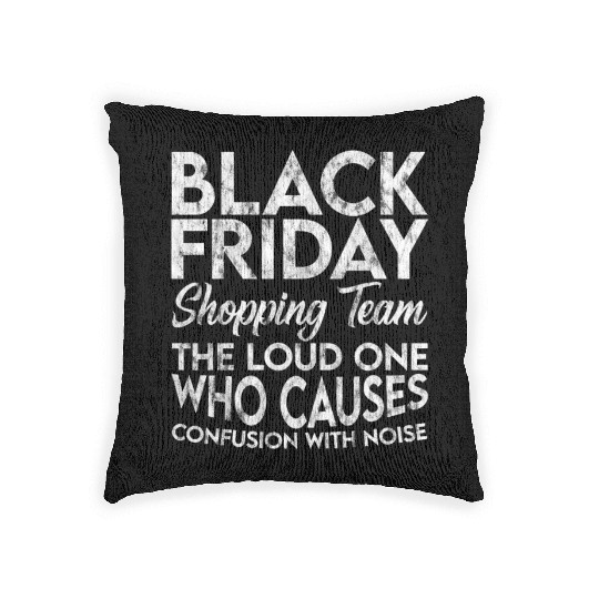 Black Friday Shopping Team 3 Woven Pillows