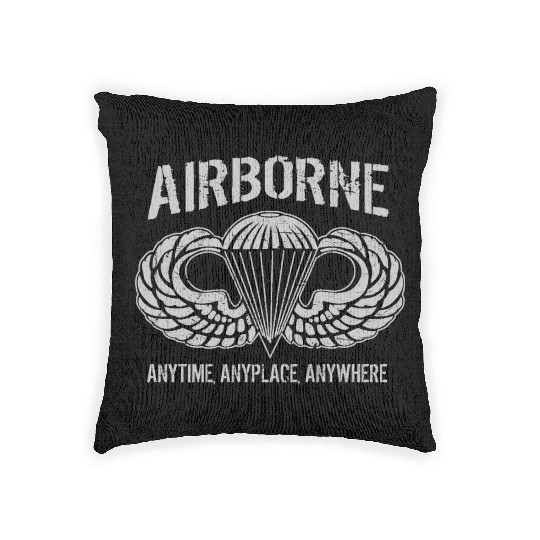 Army Airborne Paratrooper Woven Pillows