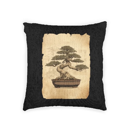 bonsai Japanese Art Woven Pillows
